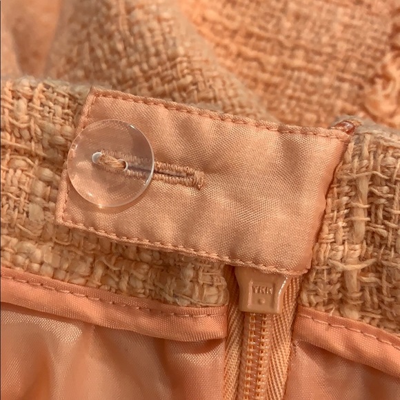 5 for 20 Kenar coral peach tweed mini skirt - Picture 6 of 9